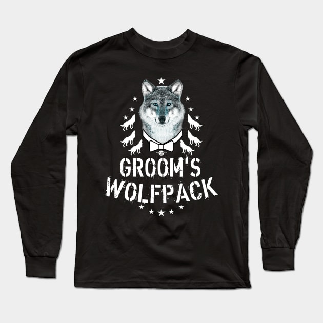 164 Wolf GROOM Wolfpack Beer Party Long Sleeve T-Shirt by Margarita7